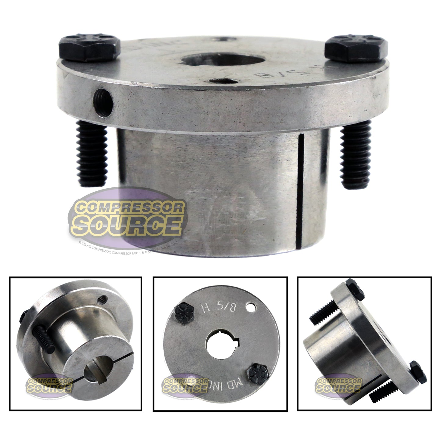 5/8" Bore H style Steel Sheave / Pulley Bushing Split Taper For Keyed Shaft