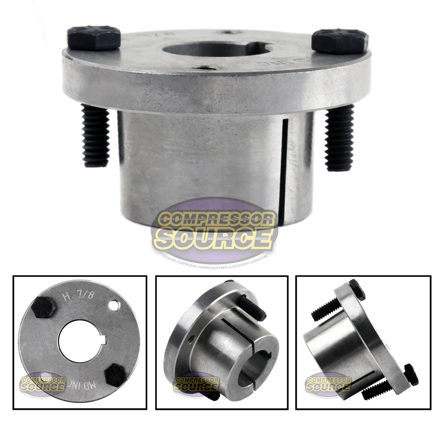 7/8" Bore H style Steel Sheave / Pulley Bushing Split Taper For Keyed Shaft