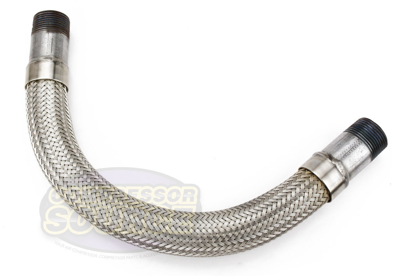 1" x 18" Stainless Steel Compressed Air Line Metal Flex Hose Tubing