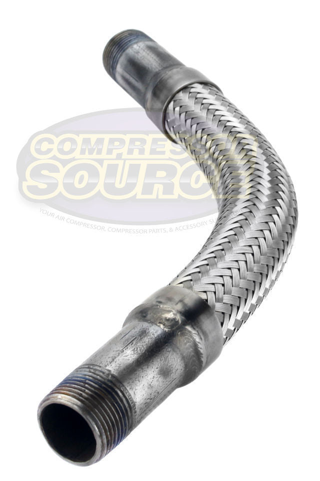 3/4" x 12" Stainless Steel Compressed Air Line Metal Flex Hose Tubing