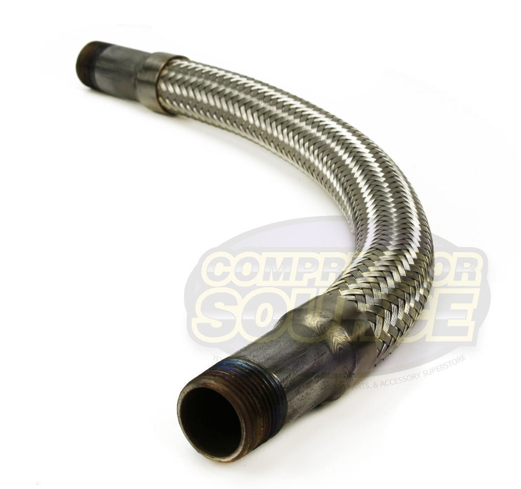 3/4" x 18" Stainless Steel Compressed Air Line Metal Flex Hose Tubing