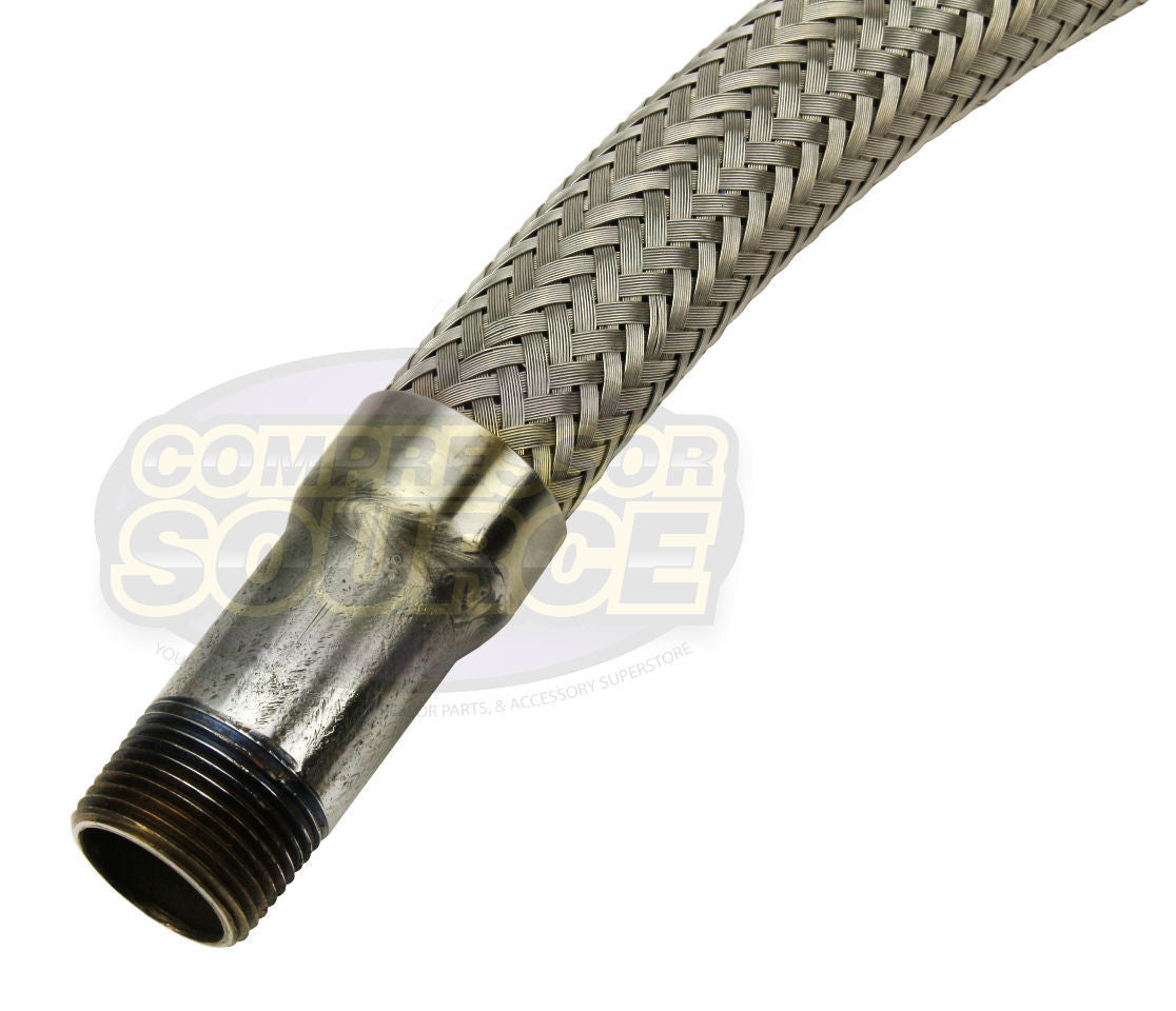 3/4" x 18" Stainless Steel Compressed Air Line Metal Flex Hose Tubing