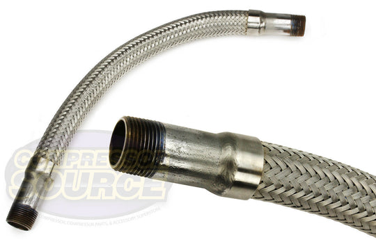 3/4" x 18" Stainless Steel Compressed Air Line Metal Flex Hose Tubing HCS-7518