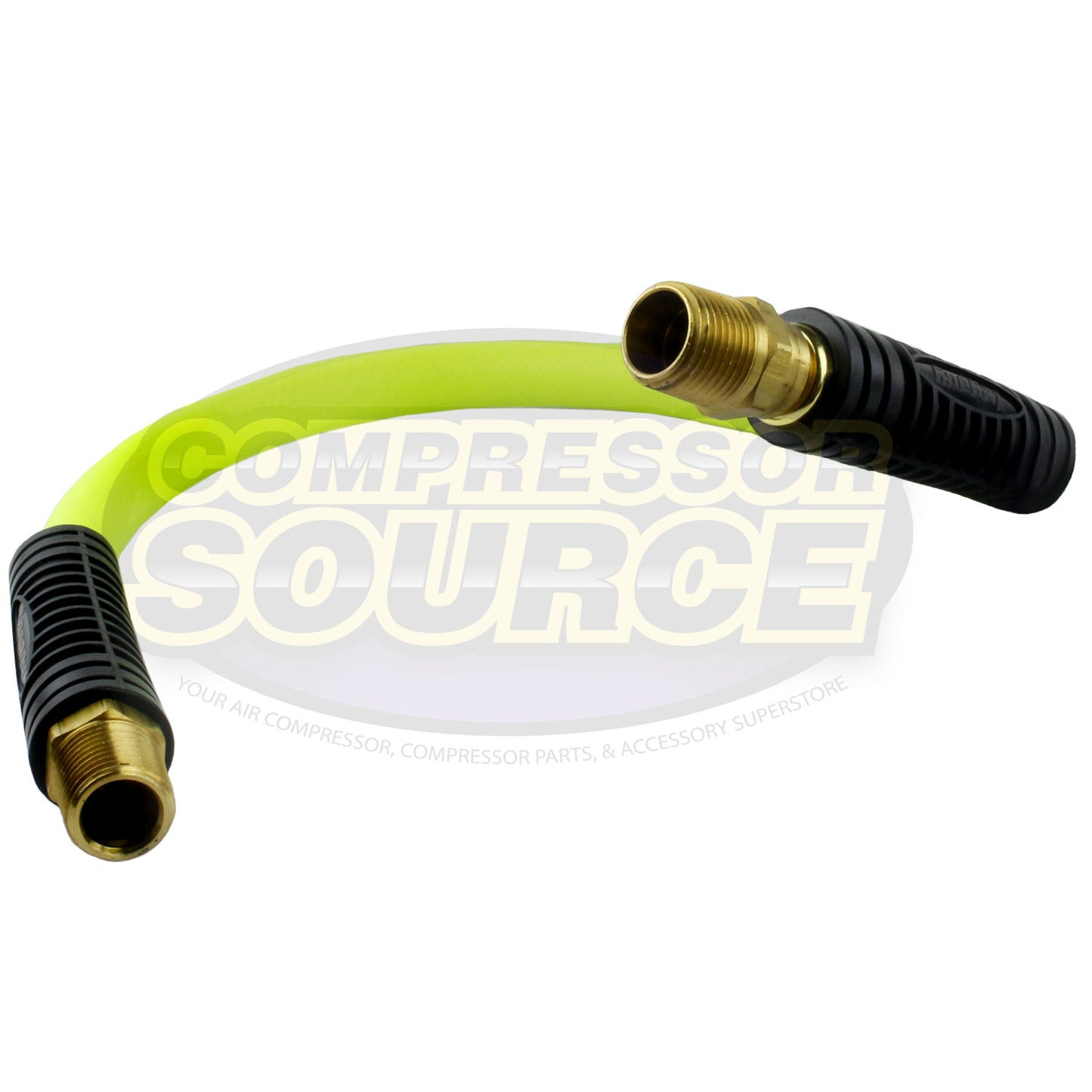 Flexzilla New 1/2" x 2' FT Air Hose Whip With 1/2' MNPT Swivel End HFZ1202YW4S