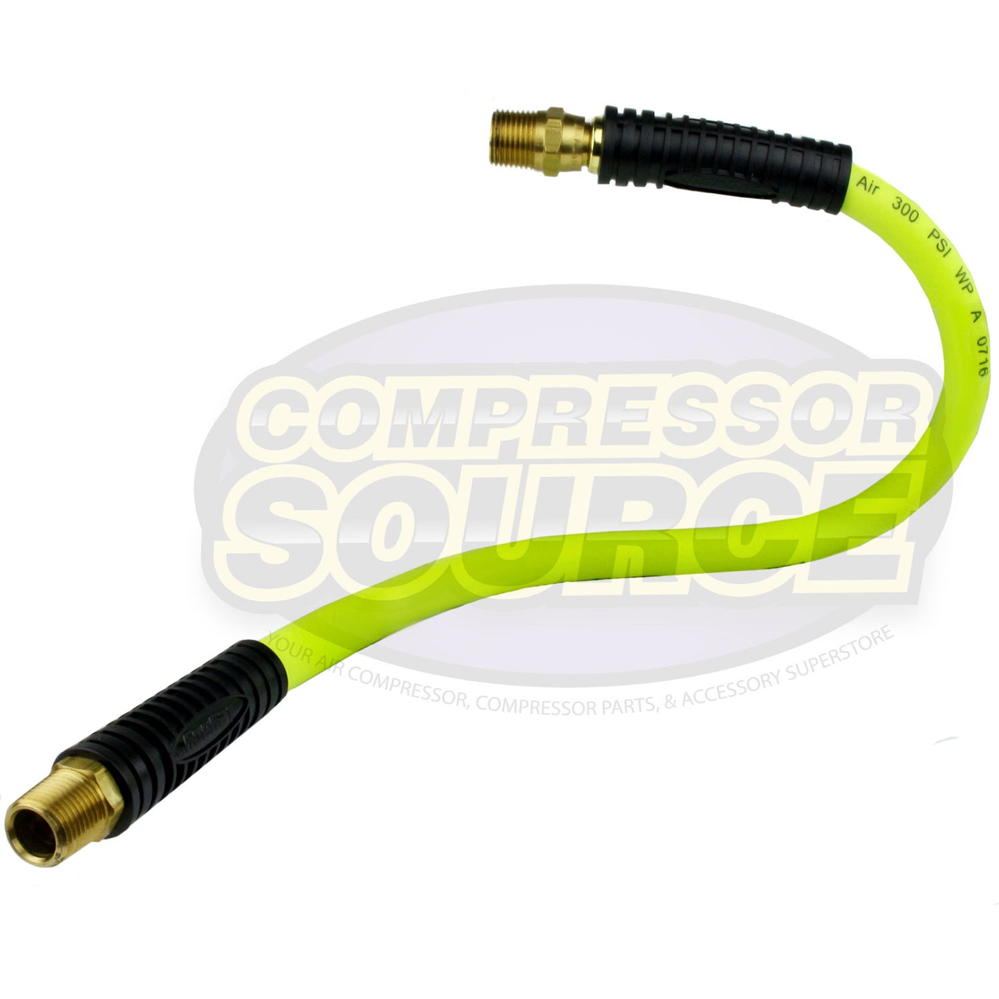 Flexzilla New 1/2" x 2' FT Air Hose Whip With 1/2' MNPT Swivel End HFZ1202YW4S