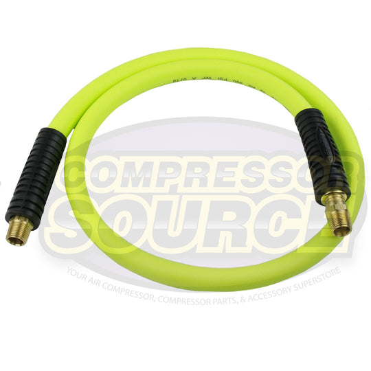 Flexzilla 1/2" x 4' FT Air Hose Whip with 1/2" MNPT Swivel End HFZ1204YW4S