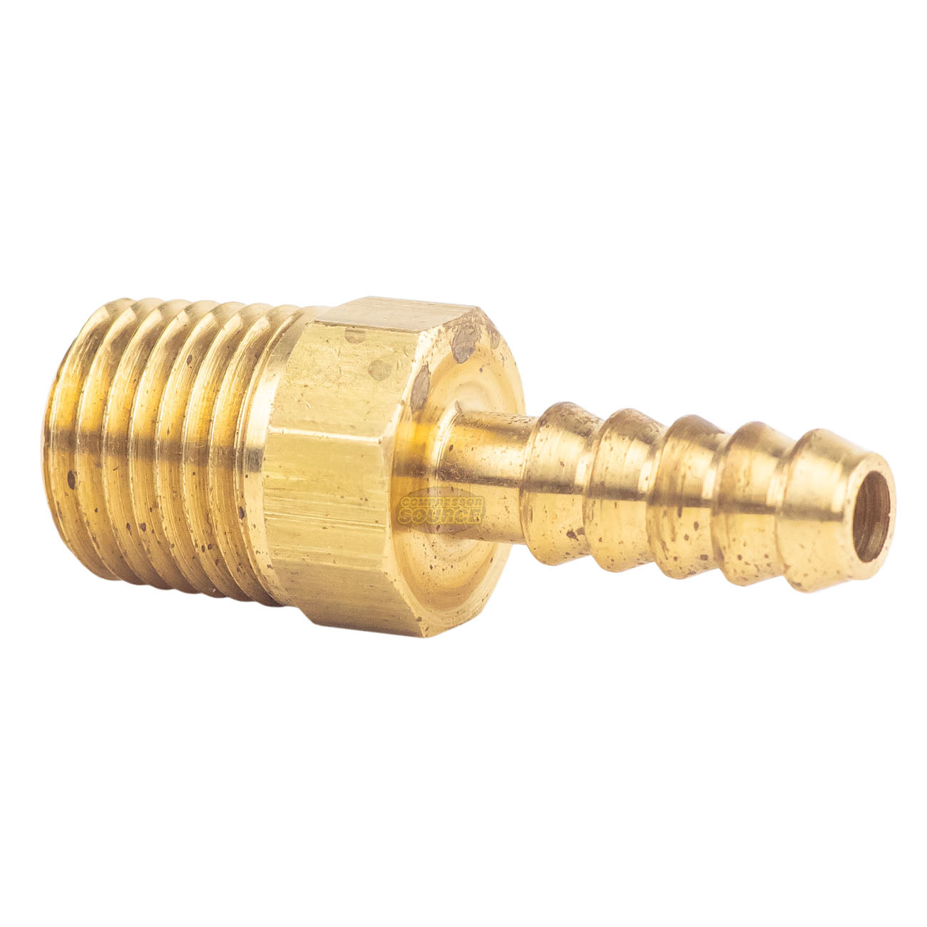 Brass Hose Barbs 1/4" Male NPT for 1/4" ID Hoses Barbed Fitting Air Fuel 4 Pack