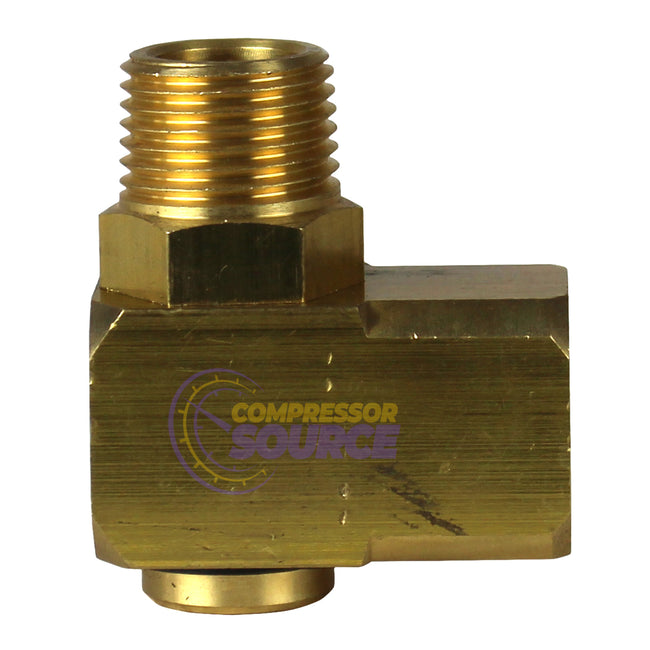 Brass 1/2" FNPT x 1/2" MNPT 90 Degree Elbow Swivel Air Hose Fitting Hose Reel