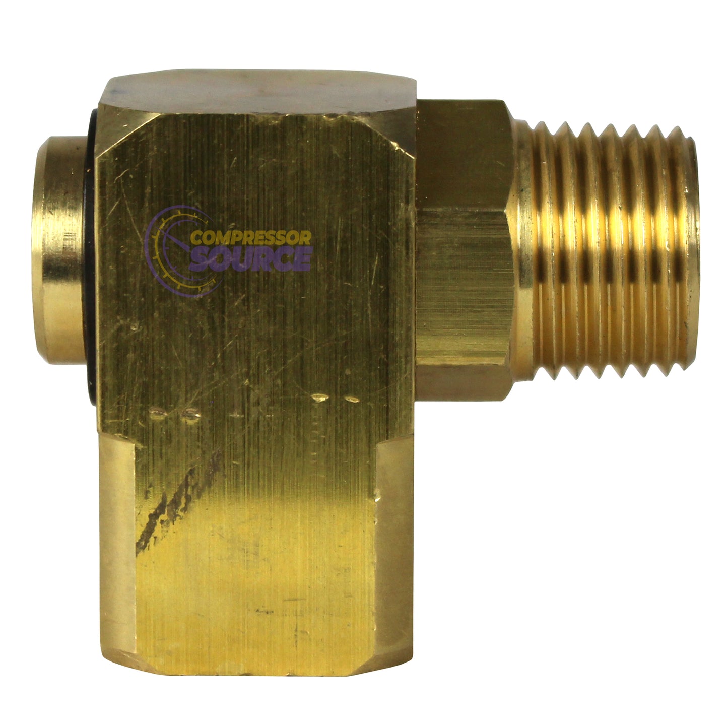 Brass 1/2" FNPT x 1/2" MNPT 90 Degree Elbow Swivel Air Hose Fitting Hose Reel