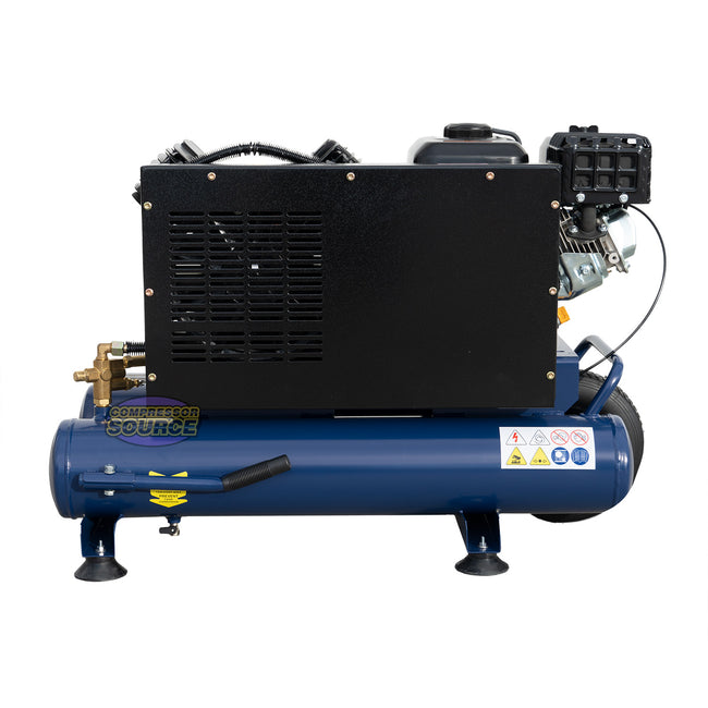 10-Gallon Wheelbarrow Air Compressor 12.5 CFM w/Gas Engine JCB-6508G (6538T)