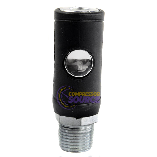 1/2" MNPT Air Coupler 1/4" Body  Push Button Release Industrial Style Safety Plug
K7241