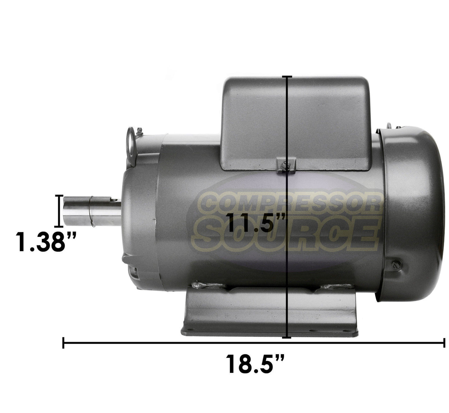 Baldor 7.5 HP Single Phase Electric Compressor Motor 213T Frame 230V 3450 RPM