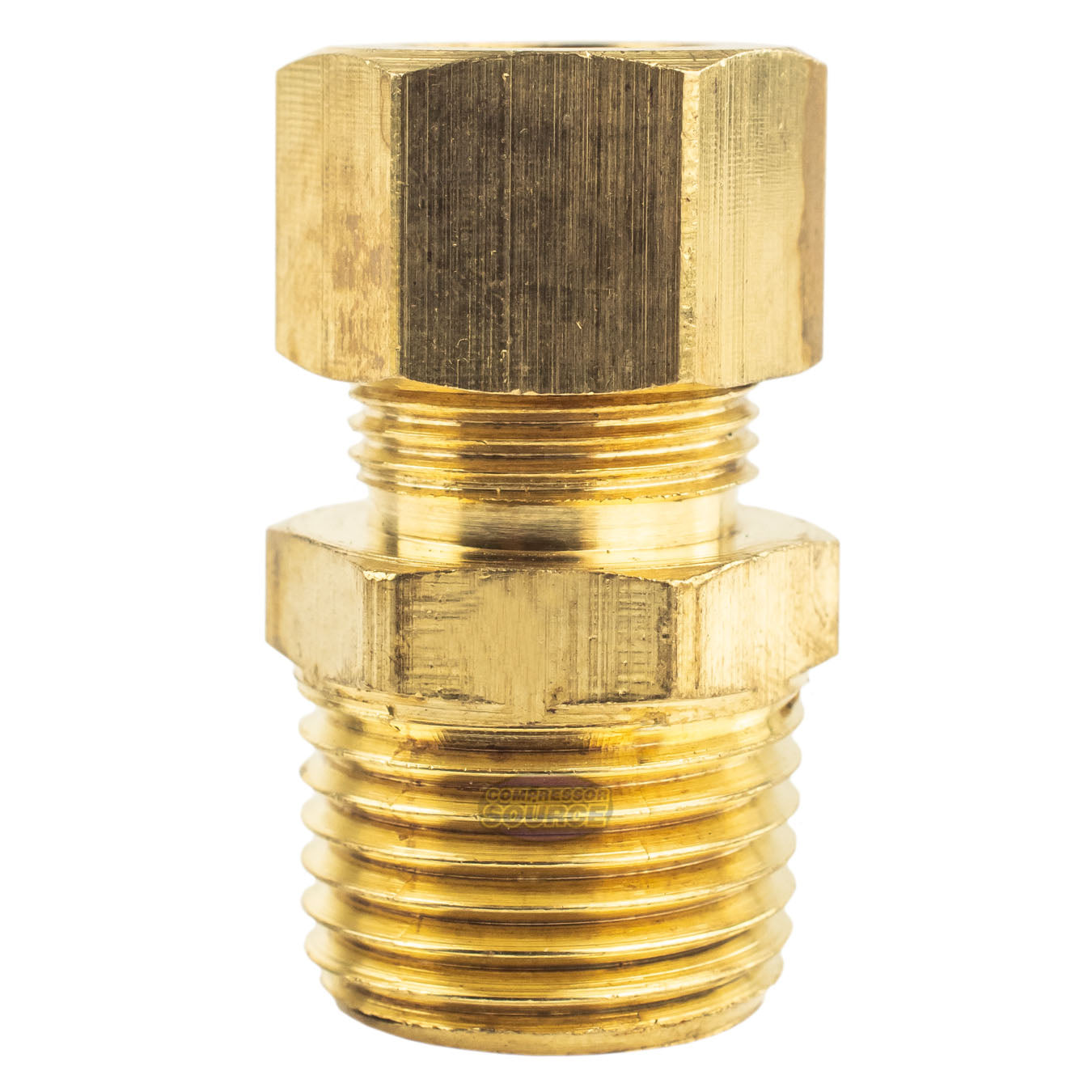 1/2" OD x 1/2" Male NPT Connector Brass Compression Fitting for 1/2" OD Tube