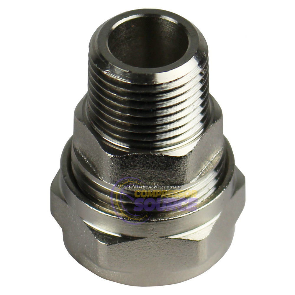 RapidAir MaxLine 3/8" NPT x 1/2" Straight Tubing Adapter M8001