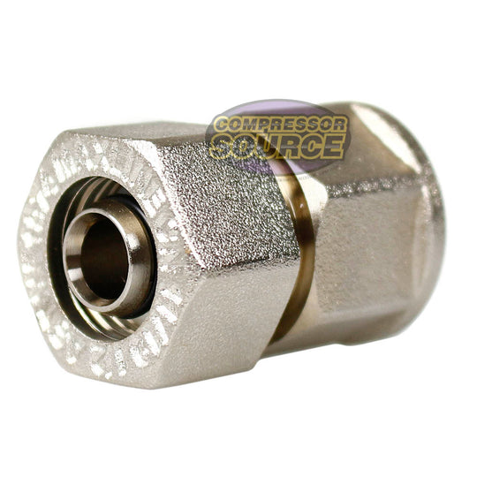 Maxline 1/2" x 1/2" Female NPT Straight Fitting 1/2" FNPT Nickle Plated M8006