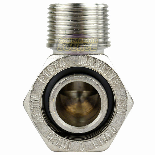 Maxline 90° Elbow Fitting 1" Tubing x 1" Male NPT Compressed Air Piping M8090