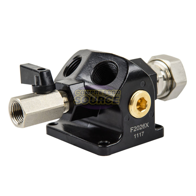 RapidAir MaxLine 3/4" Tubing Inlet Dual 1/2" Outlet Air Drop Port M8201