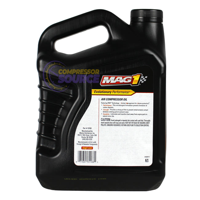 MAG1 Air Compressor Oil ISO-100 SAE-30W Non-Detergent 1 Gallon Jug