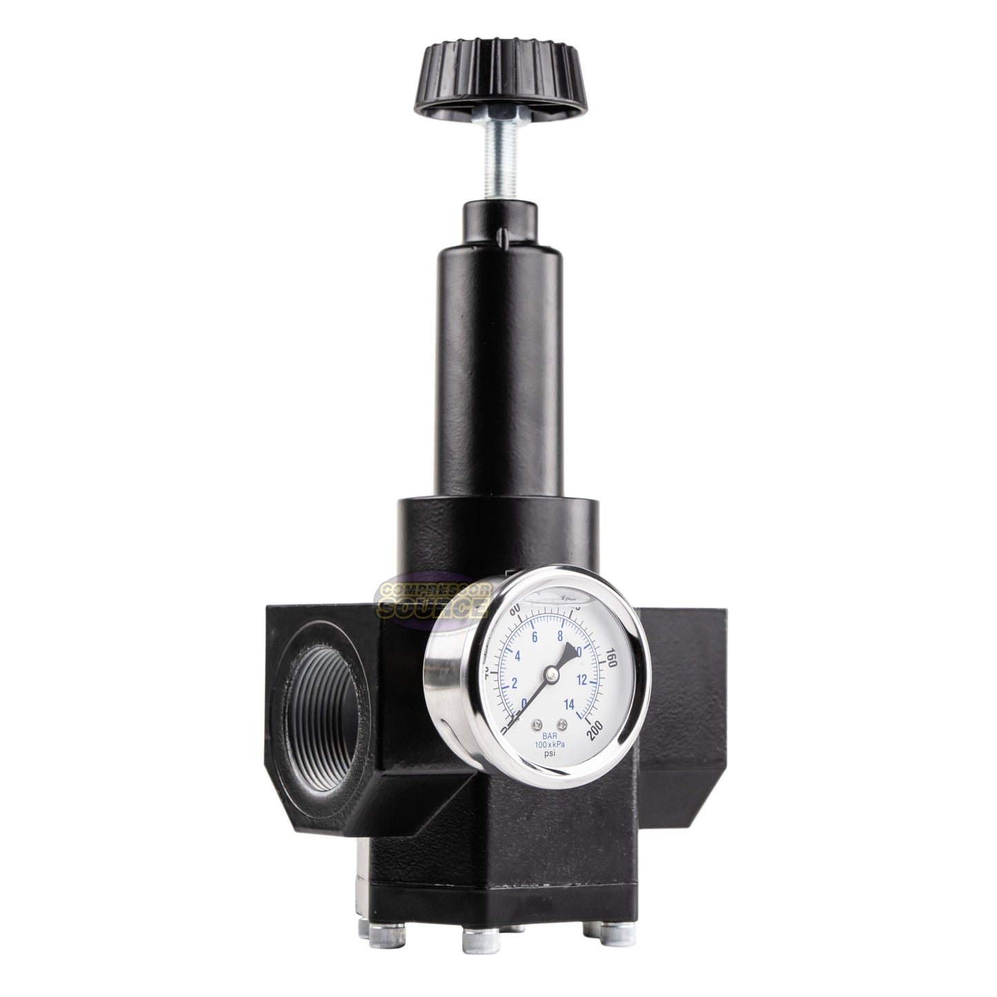 1.5" In-Line Compressed Air Compressor Inline Regulator 200 PSI Pressure Gauge