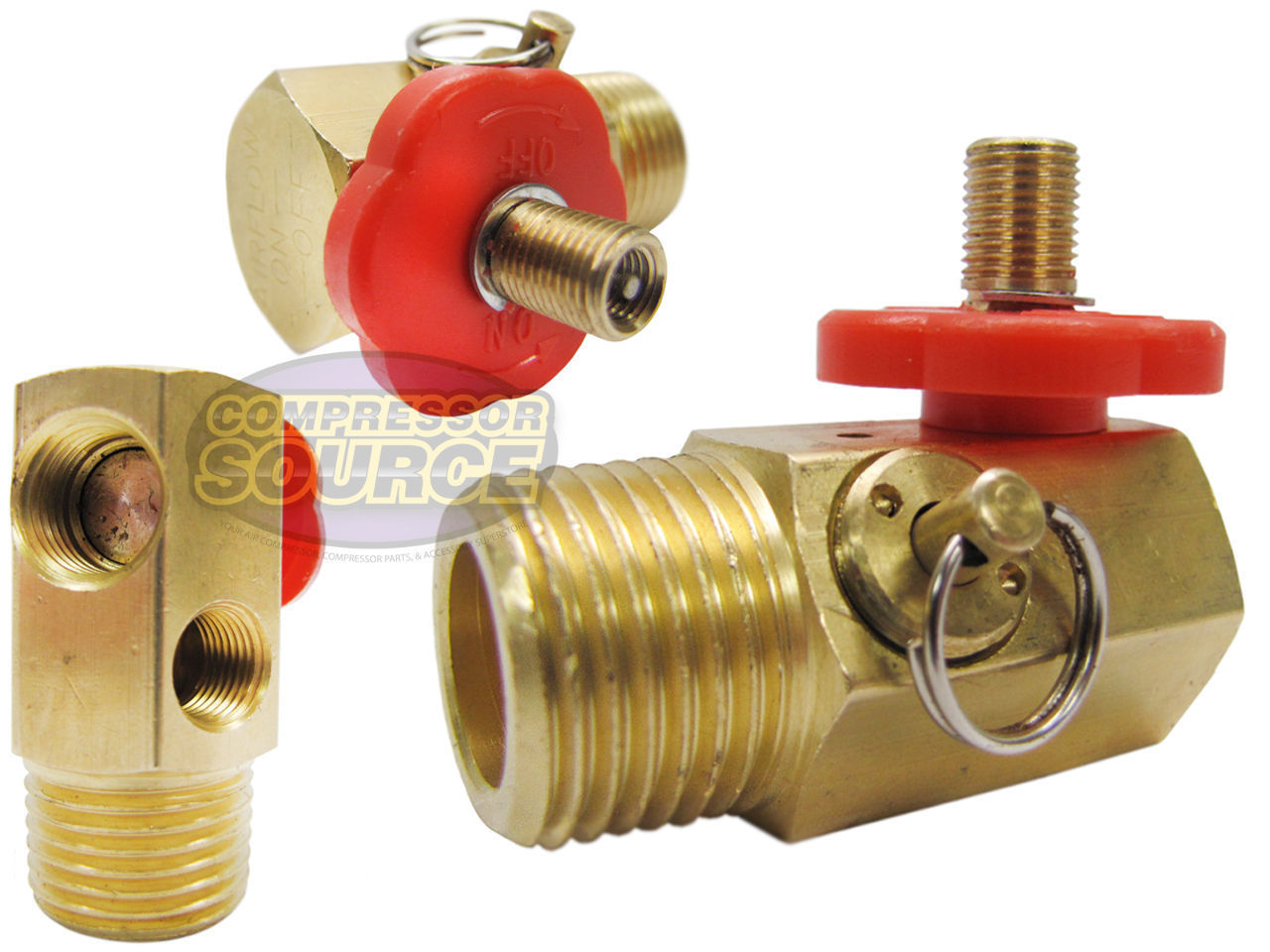 Compressed Air Bubble Tank Manifold Valve W/ Fill Port , Ball Valve , & Relief