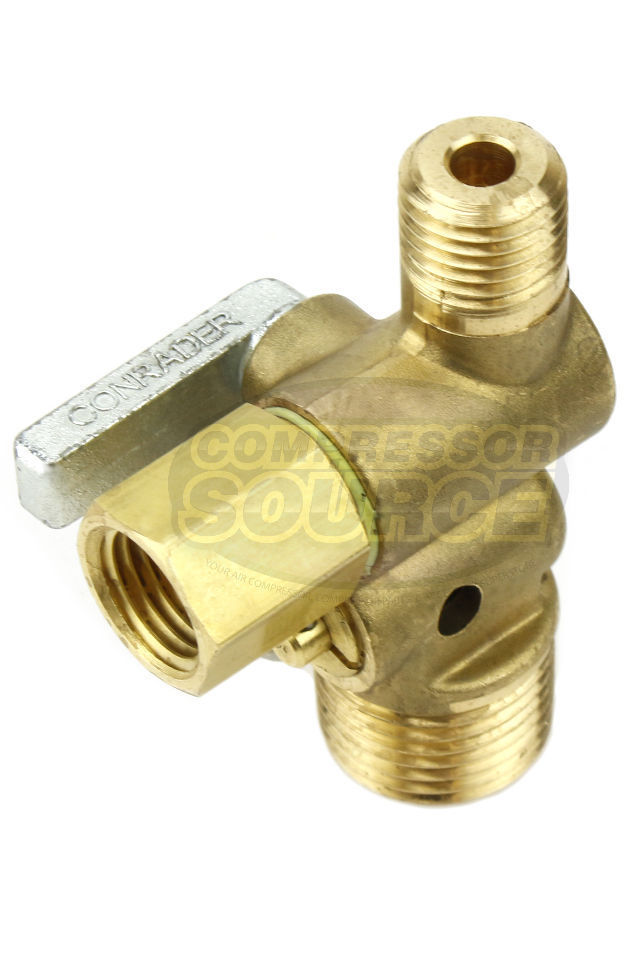 Air Compressor Tank Manifold Valve  W/ Ball & Relief