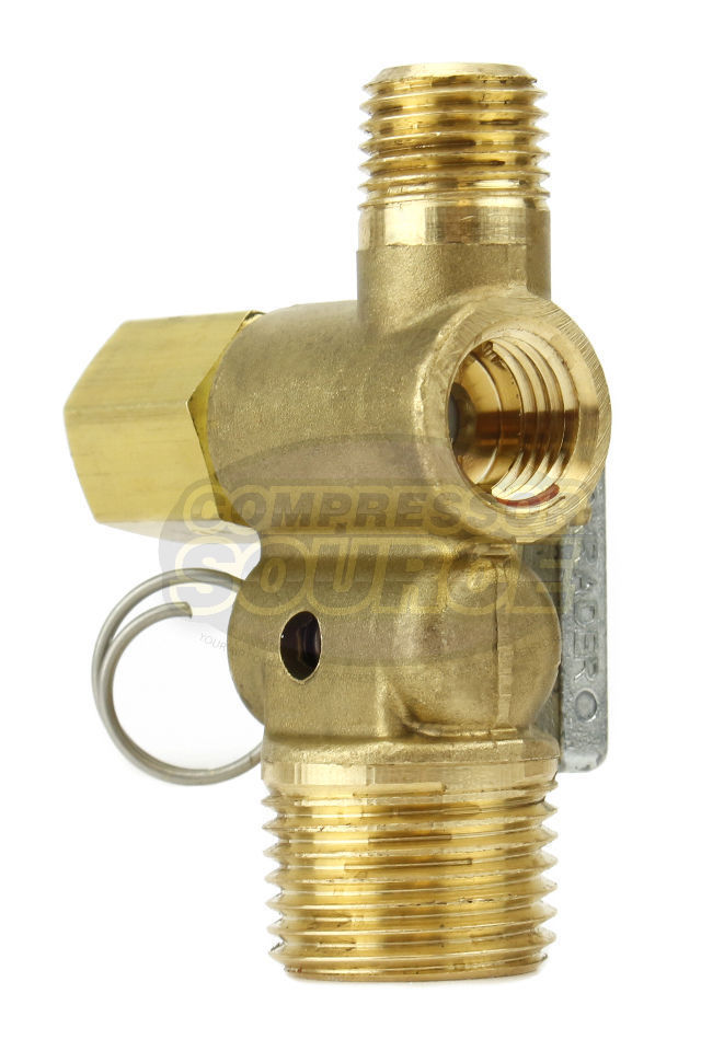 Air Compressor Tank Manifold Valve  W/ Ball & Relief