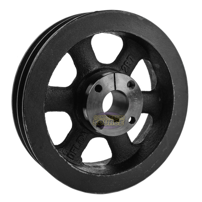 7-3/4" Double Groove Pulley fits B Section V-Belt 5L with 1-1/8" Sheave Bushing NCA-Pulley7