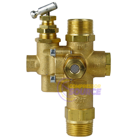 Gas Air Compressor Unloader Check Valve Combo 145 - 175 PSI 3/4" Inlet & Outlet NG-40-M-145-175