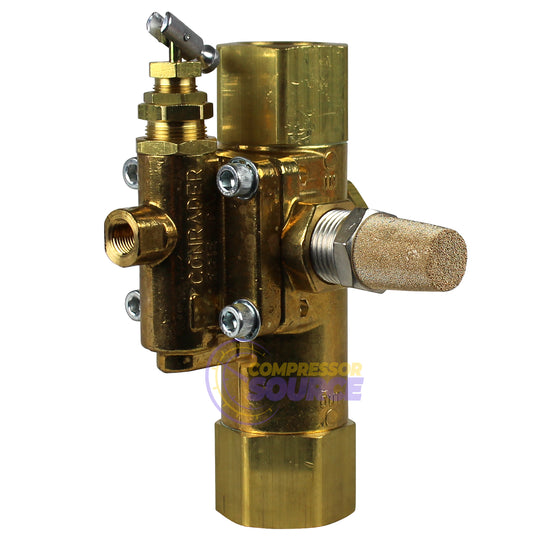 High Flow 3/4" Female 145-175 PSI Pilot / Unloader Check Valve Combo 60 CFM for Gas Compressors