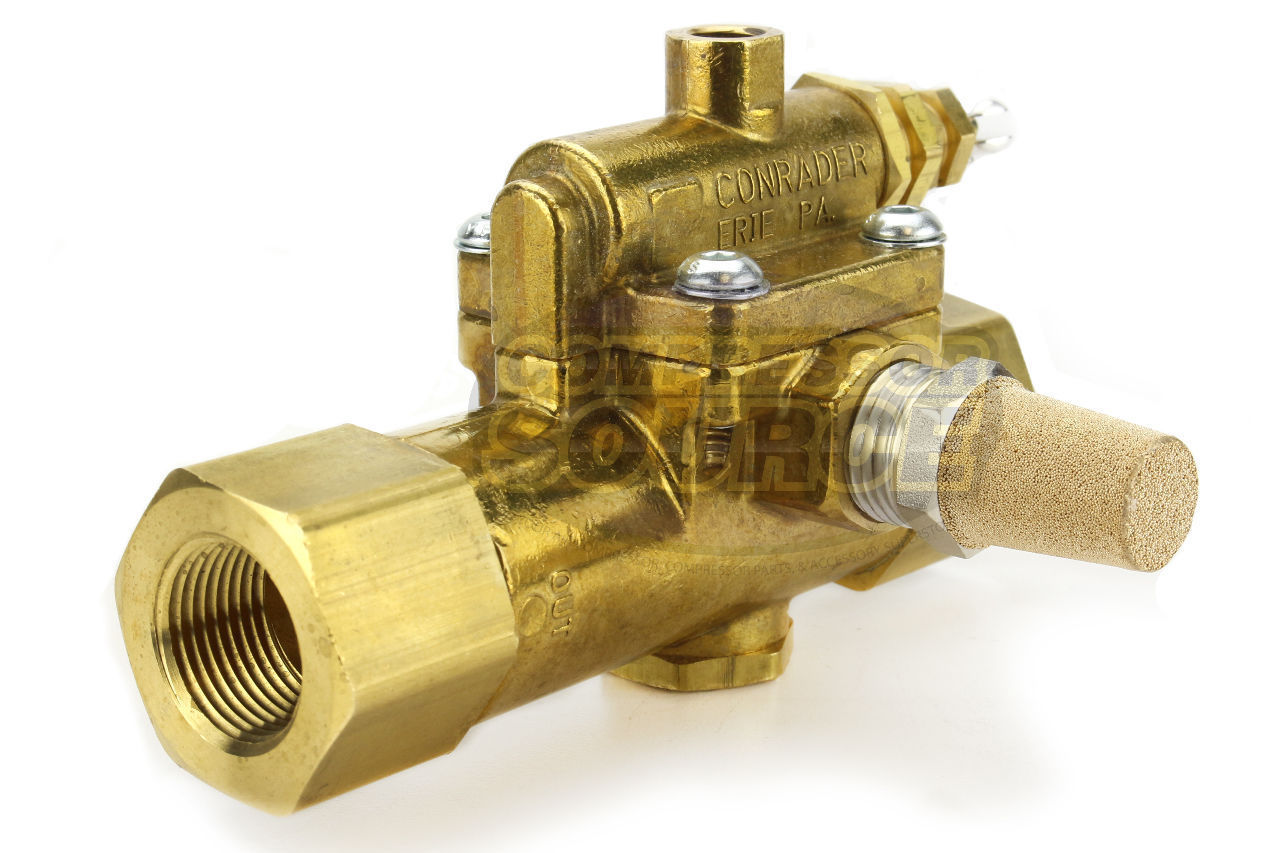 High Flow 3/4" Female 145-175 PSI Pilot / Unloader Check Valve Combo 60 CFM for Gas Compressors