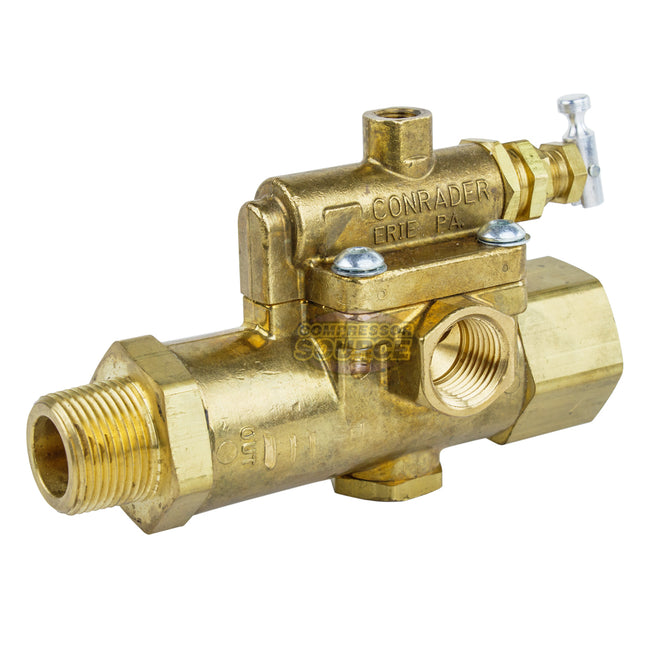 Gas Compressor Pilot / Unloader / Check Valve Combo 60CFM 95-125 PSI 3/4" x 3/4"