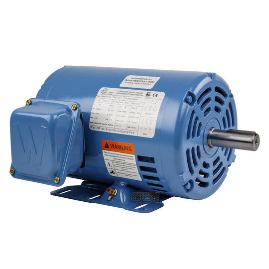 1.5 HP 3 Phase Electric Motor 1750 RPM 145T Frame 230/460V ODP