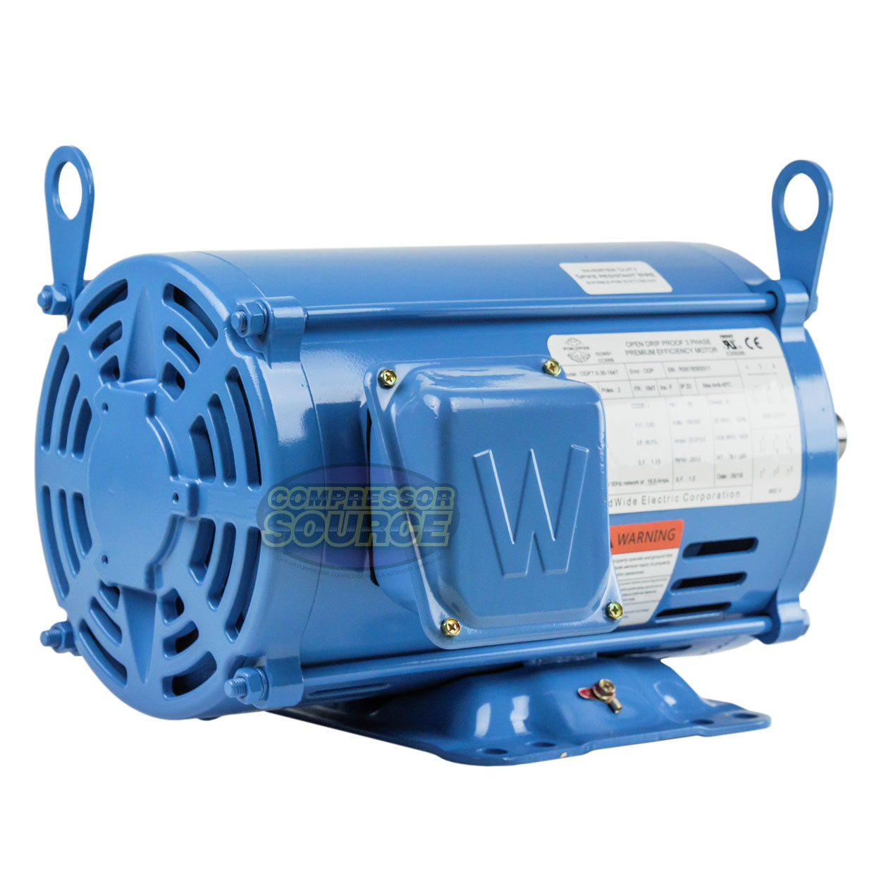 7.5 HP 3 Phase Electric Motor 3500 RPM 184T Frame ODP Open Drip Proof  230/460V