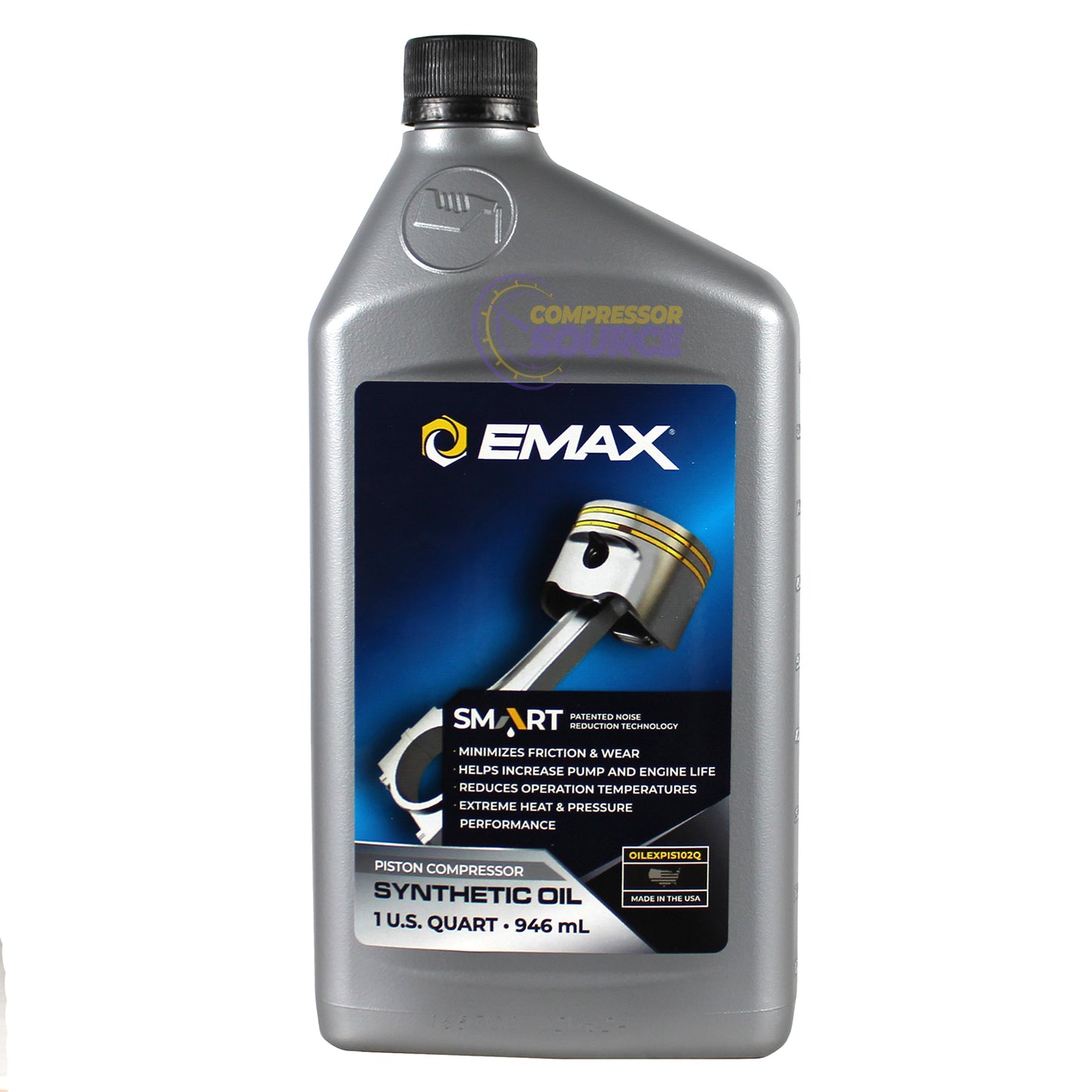 EMAX Smart Oil Piston Compressor Synthetic Oil 1 Qt OILEXPIS102C