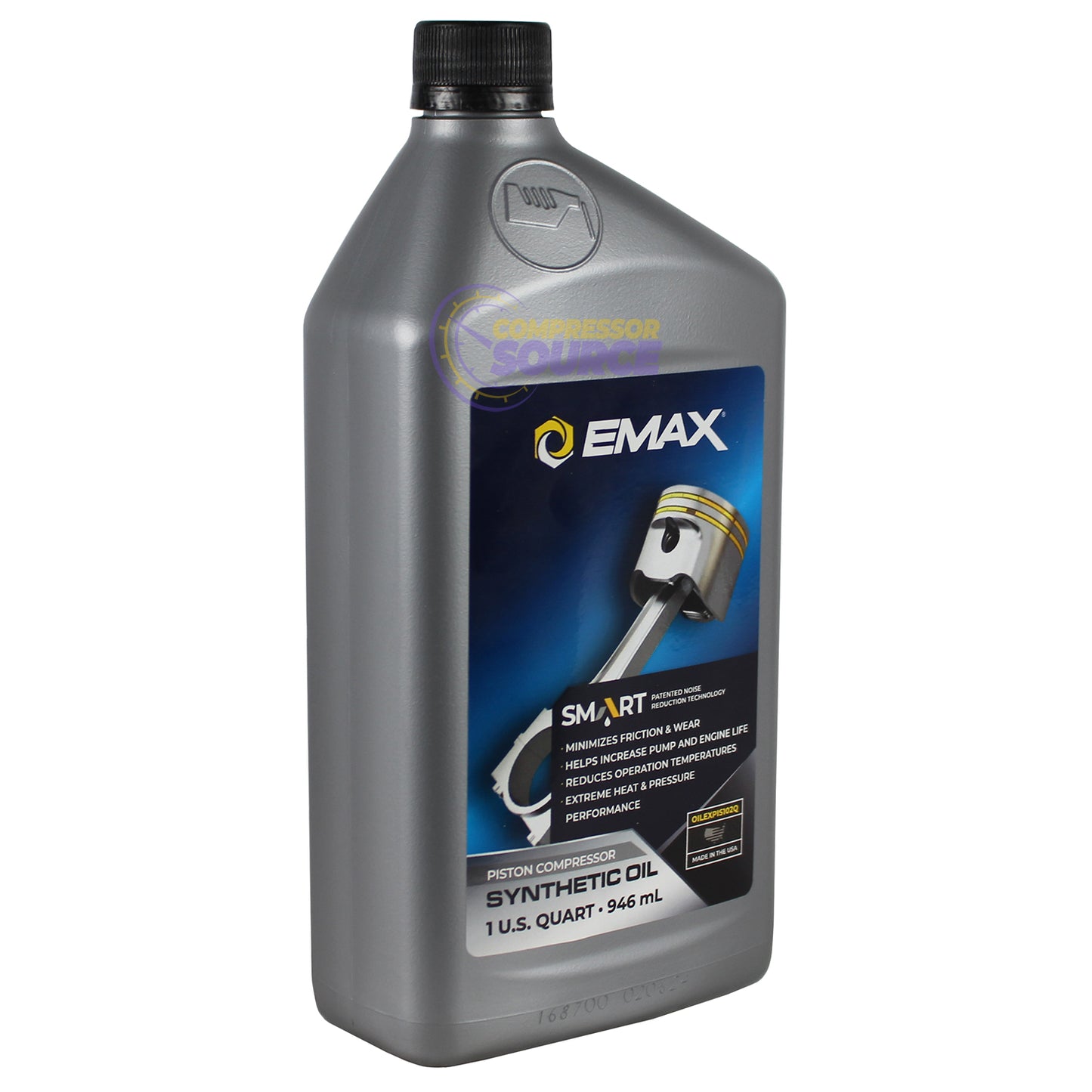 EMAX Smart Oil Piston Compressor Synthetic Oil 1 Qt OILEXPIS102C