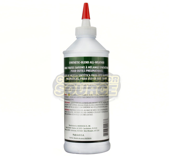 Rolair Pneumatic Air Tool Oil Lubricant 16oz. with Easy Pour Spout OILTOOL16