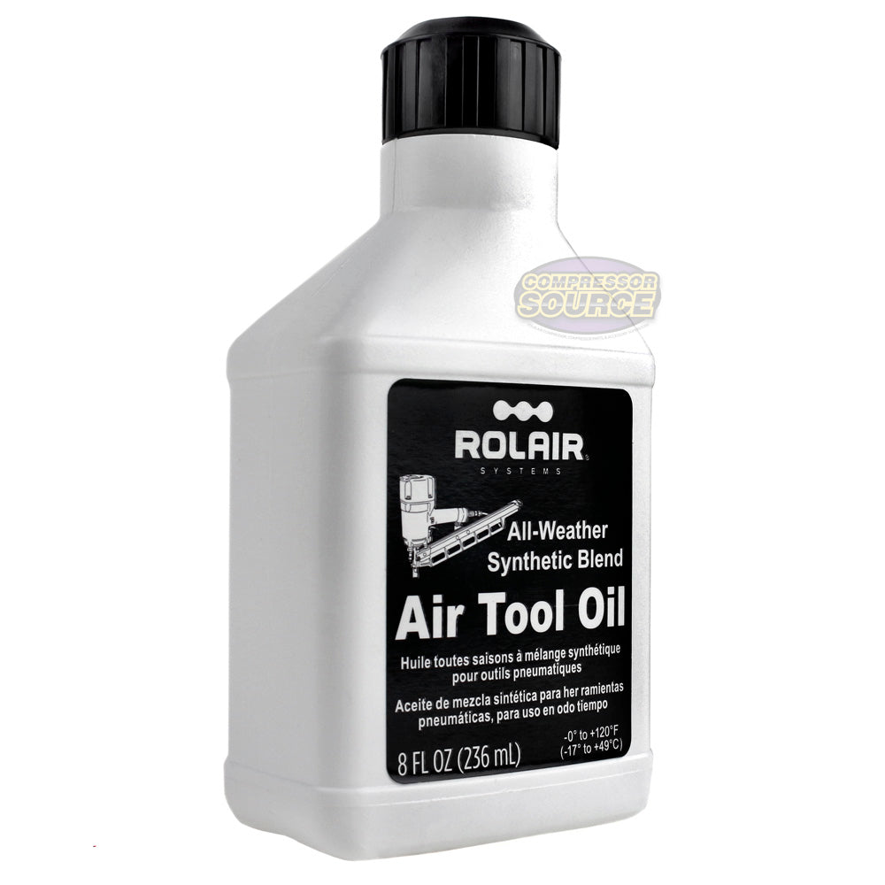 Rolair OILTOOL8 8 oz. Synthetic All-Weather Air Tool Oil Rolair OILTOOL8 8 oz. Synthetic All-Weather Air Tool Oil