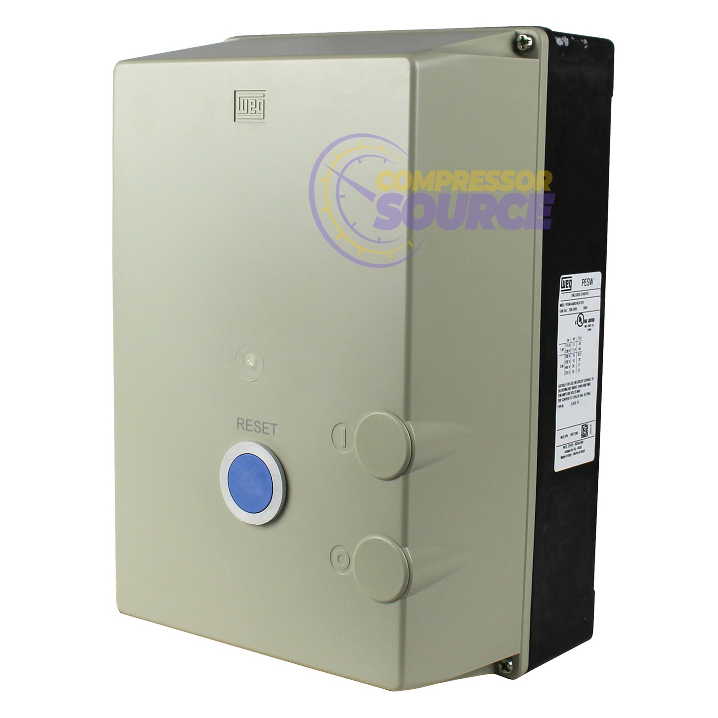 WEG 15 HP 3 Phase Magnetic Starter NEMA 4X 208-240V 25 - 40 Amp PESW-40V24EX-R35