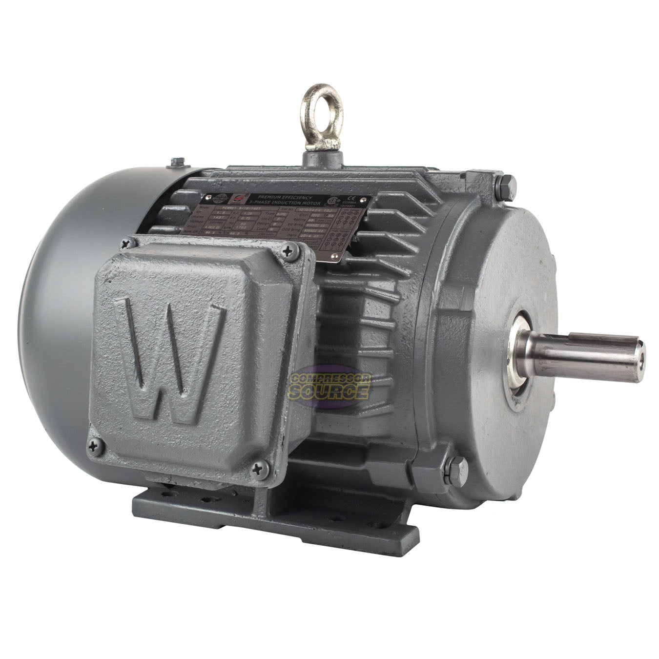 1.5 HP 3 Phase Electric Motor 1800 RPM 145T Frame TEFC 230/460V Premium Efficiency