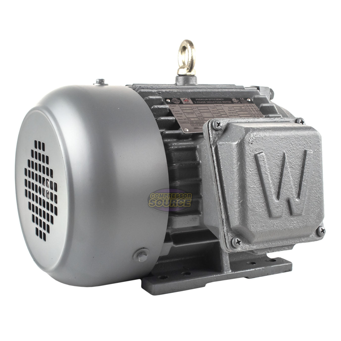 1.5 HP 3 Phase Electric Motor 1800 RPM 145T Frame TEFC 230/460V Premium Efficiency