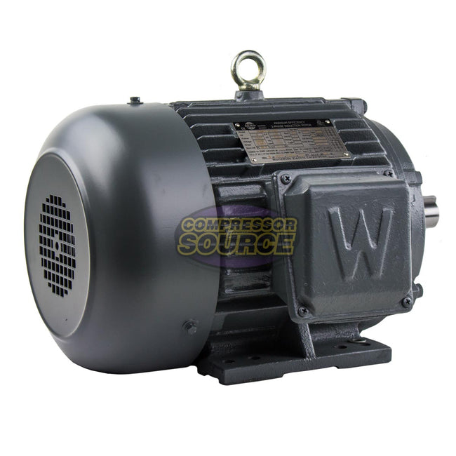 5 HP 3 Phase Electric Motor 1755 RPM 184T Frame 230/460V TEFC PEWWE5-18-184T