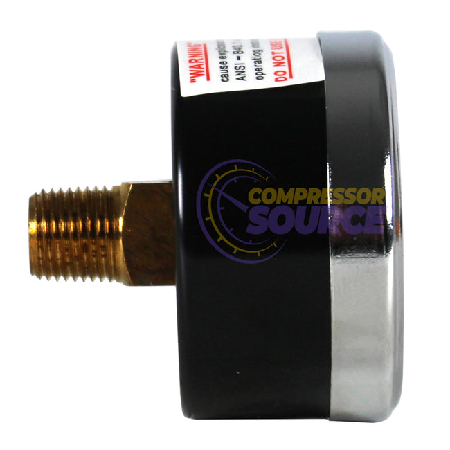 1.5" Face Dry Pressure Gauge 0-160 PSI Back Mount 1/8" NPT Air Compressor Gauge