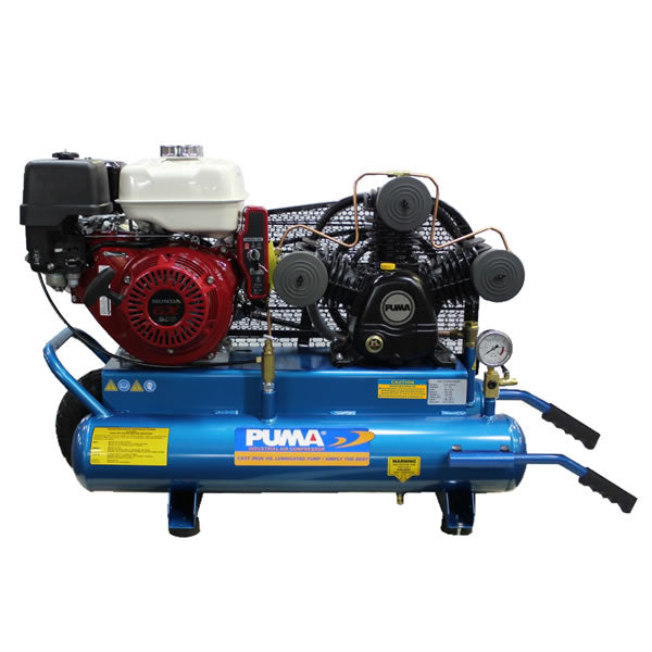 8 HP 8 Gallon 18.5 CFM @ 90 PSI Portable Gas Air Compressor 1 Stage Puma PUK-8008GE