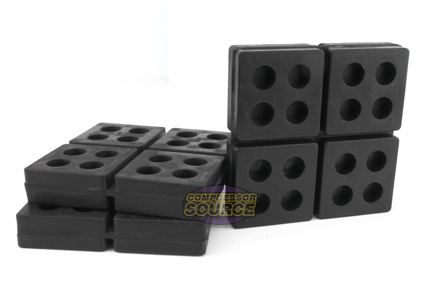 Set of 3 New Industrial Anti Vibration Pads 4" x 4" x 3/4" Thick