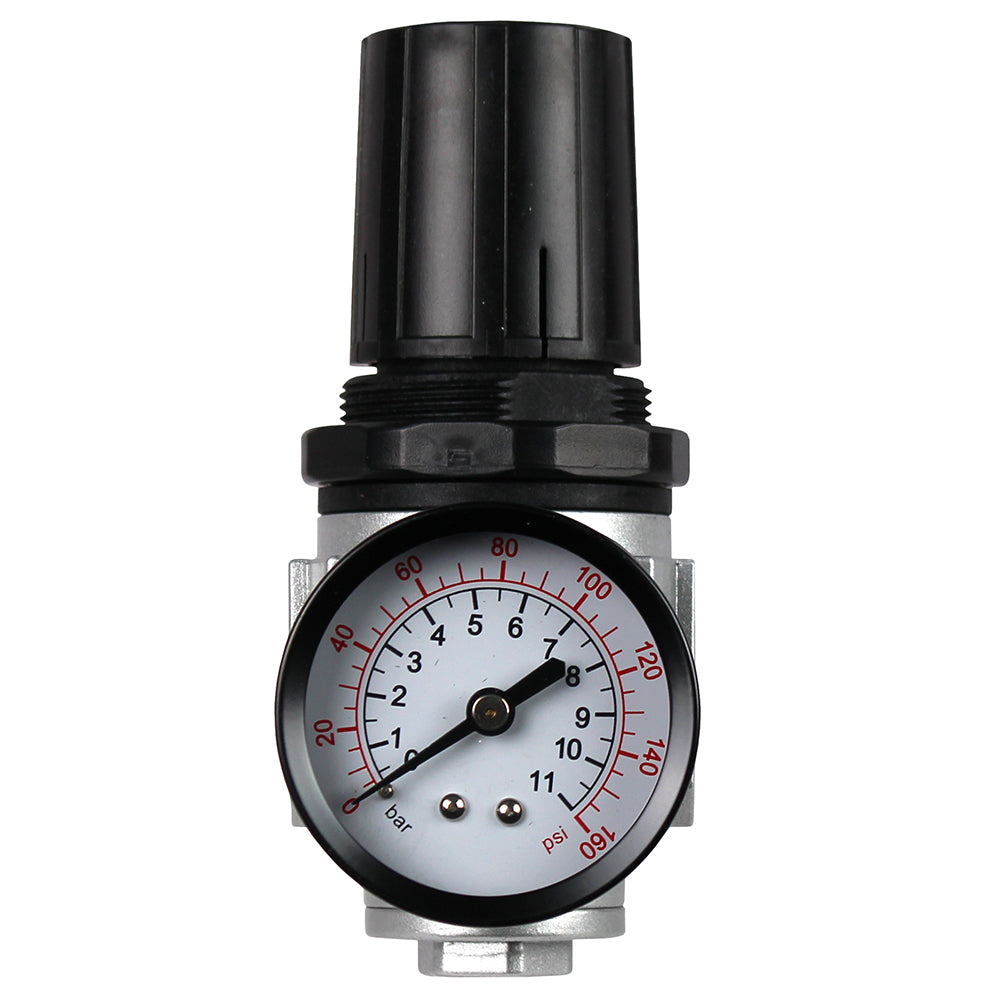 1/2" Compressed Air Pressure Regulator with Gauge and Wall Mount R504N