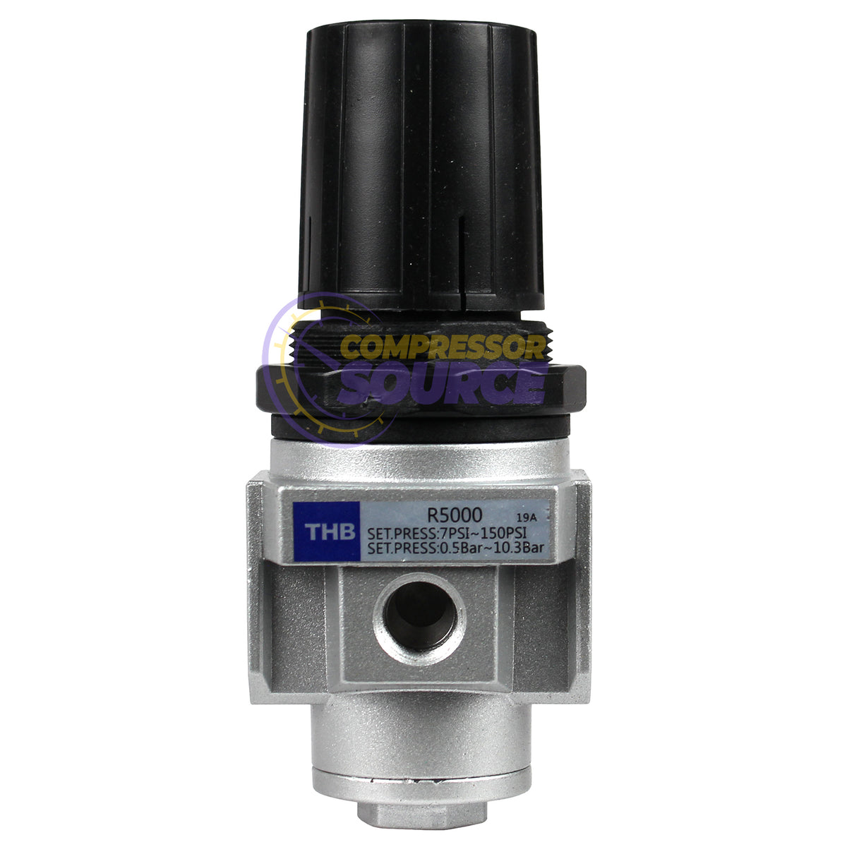 1/2" Compressed Air Pressure Regulator with Gauge and Wall Mount R504N