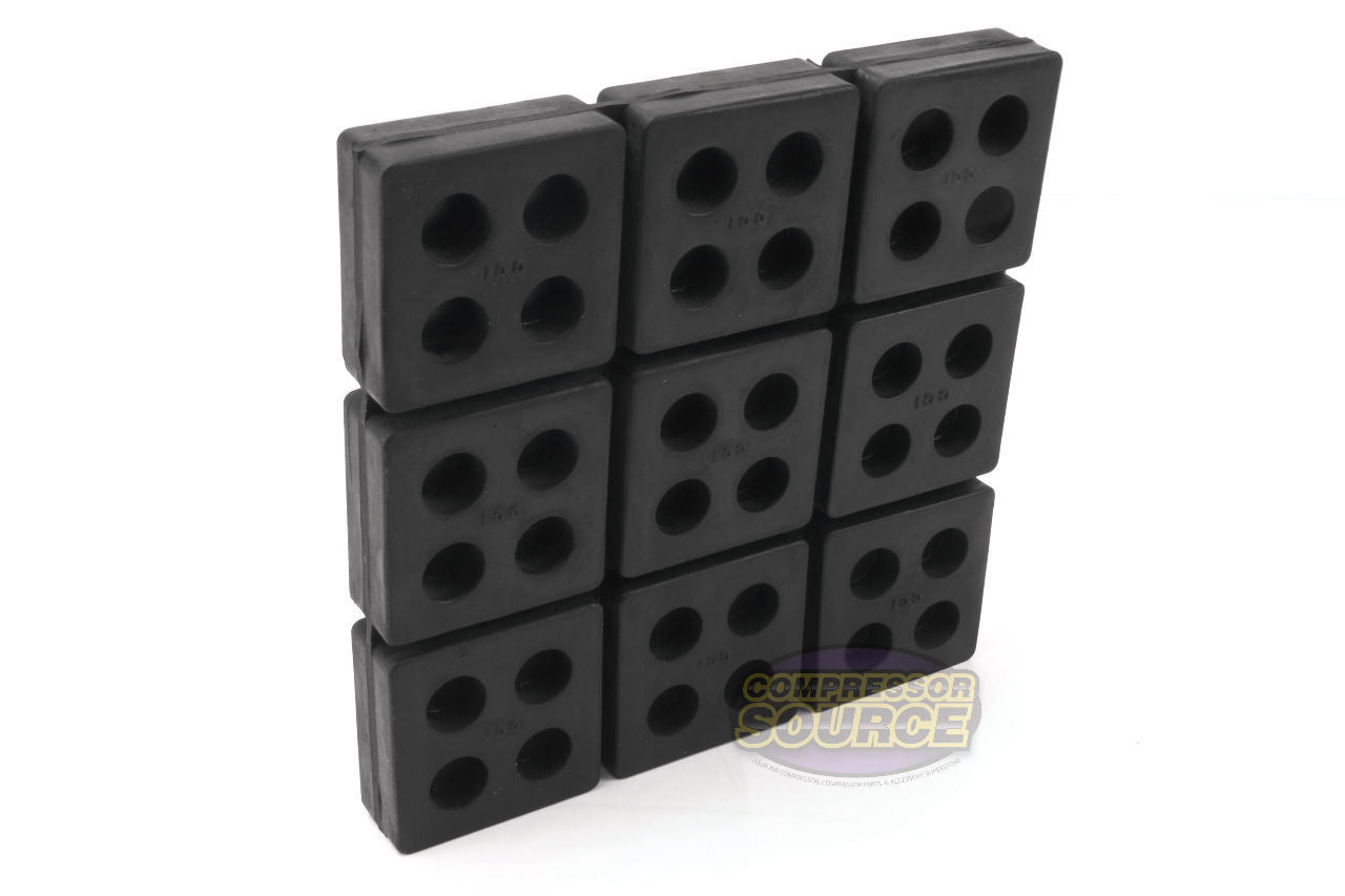 24 Pack ﻿﻿Anti Vibration Pad Isolation Dampener All Rubber Heavy Duty ﻿6x6x3/4"