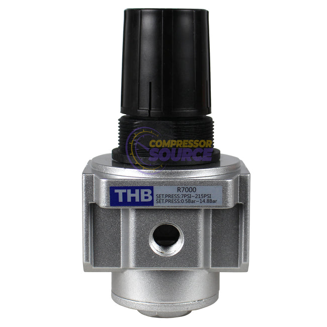 3/4" Air Compressor Pressure Regulator with Gauge and Wall Mounting Bracket