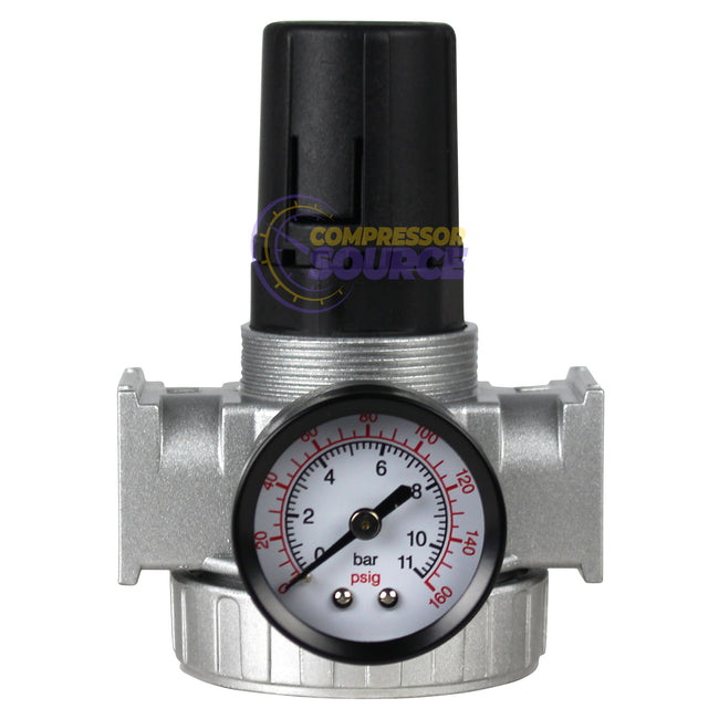 1/2" Compressor In Line Compressed Air Industrial Regulator Heavy Duty with Gauge R804N