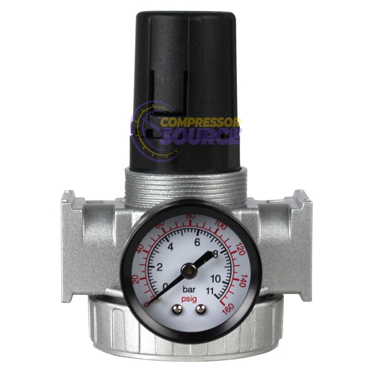 1/2" Compressor In Line Compressed Air Industrial Regulator Heavy Duty with Gauge R804N